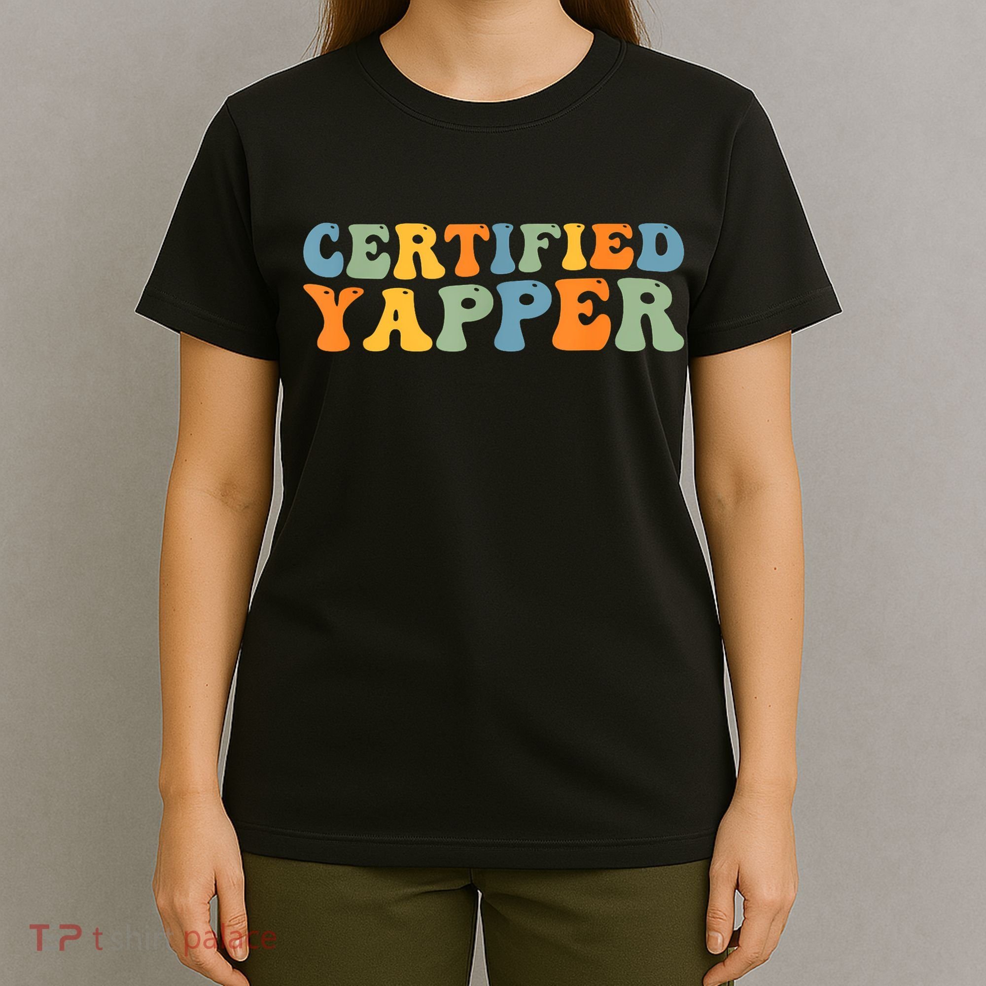 Groovy Professional Yapper Funny Joke For Certified Yapper T-Shirt