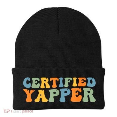 Groovy Professional Yapper Funny Joke For Certified Yapper Beanie