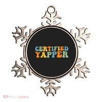 Groovy Professional Yapper Funny Joke For Certified Yapper Ornament thumb 0