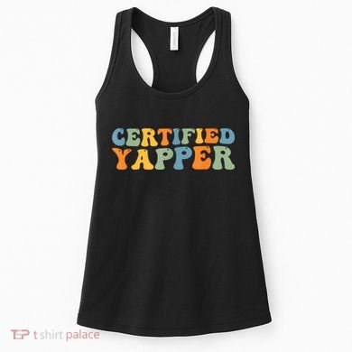 Groovy Professional Yapper Funny Joke For Certified Yapper Women's Tank Top