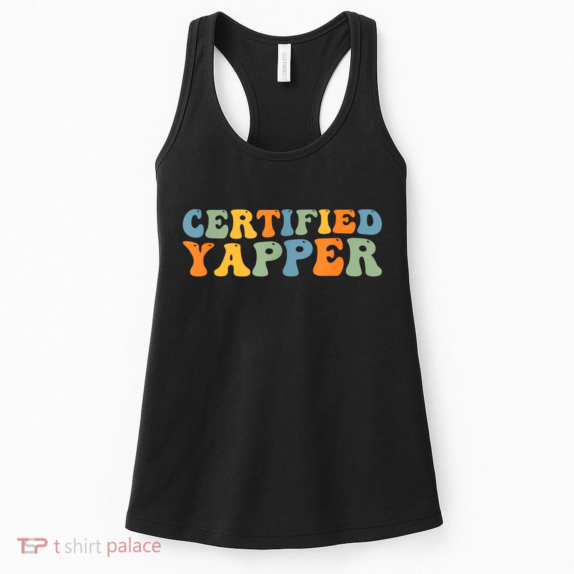 Groovy Professional Yapper Funny Joke For Certified Yapper Women's Tank Top