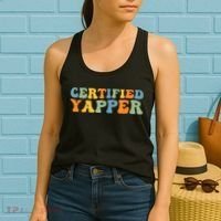 Groovy Professional Yapper Funny Joke For Certified Yapper Women's Tank Top thumb 2
