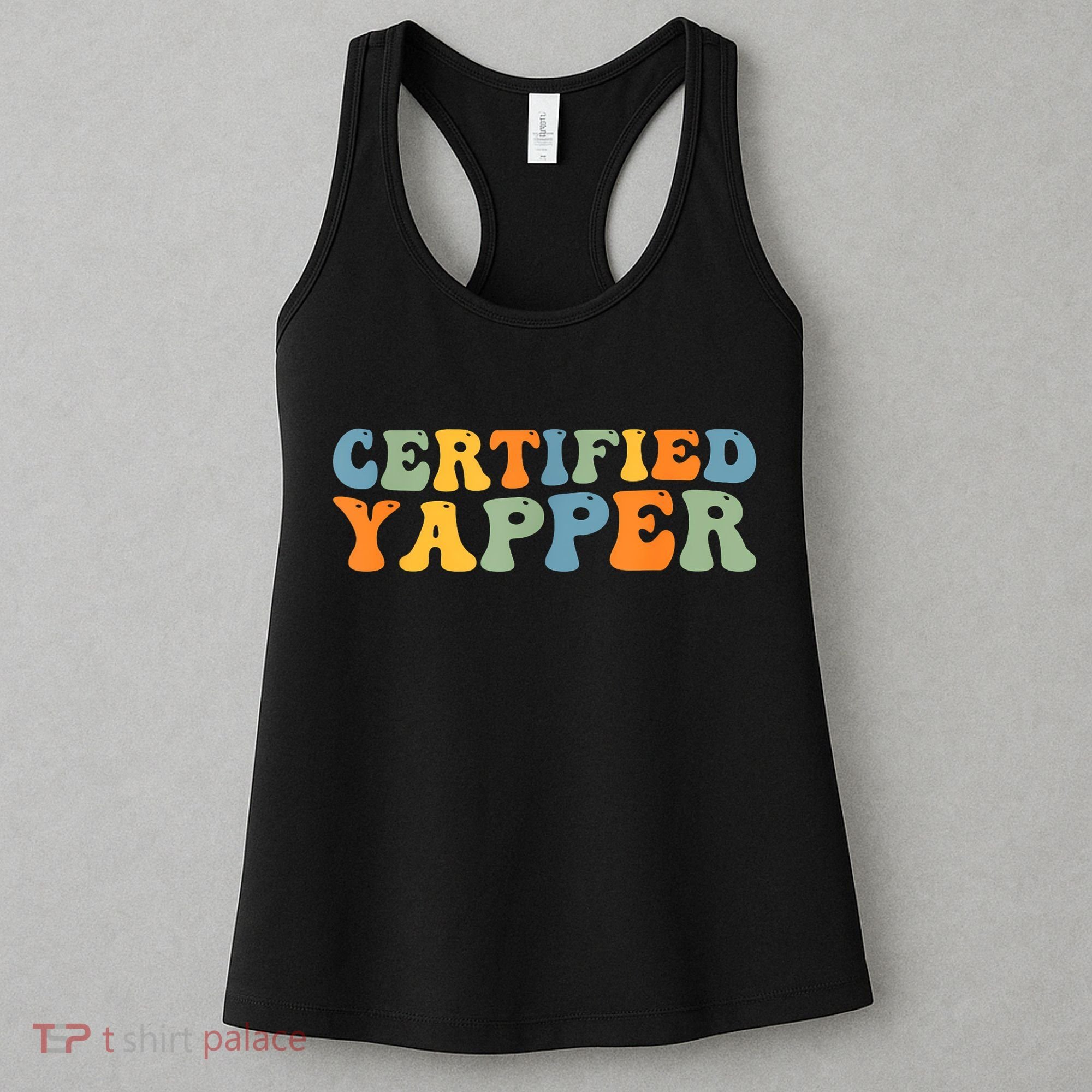 Groovy Professional Yapper Funny Joke For Certified Yapper Women's Tank Top