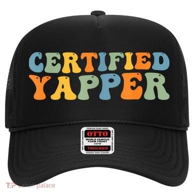 Groovy Professional Yapper Funny Joke For Certified Yapper Hat