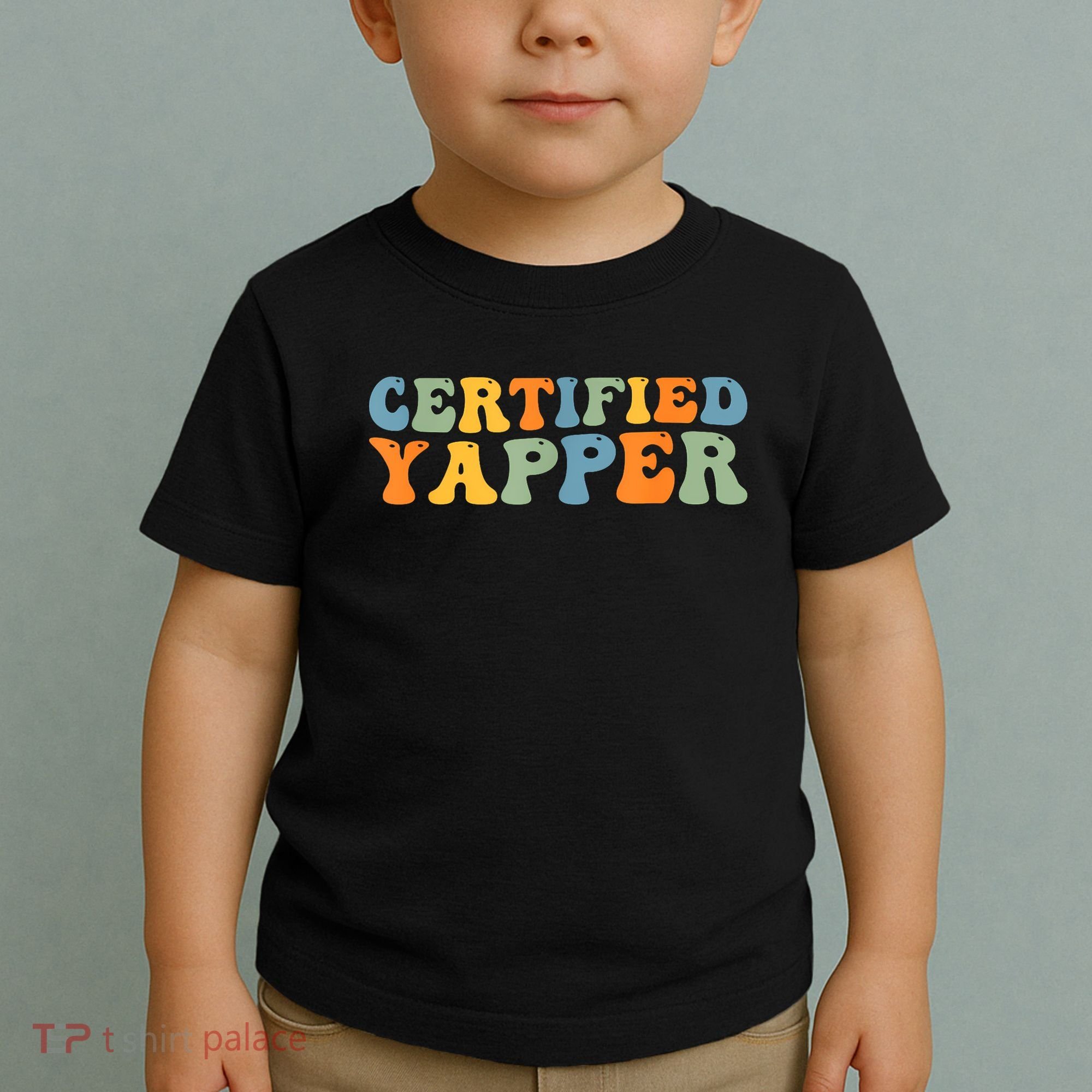 Groovy Professional Yapper Funny Joke For Certified Yapper Toddler T-Shirt