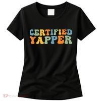 Groovy Professional Yapper Funny Joke For Certified Yapper Women's T-Shirt thumb 0