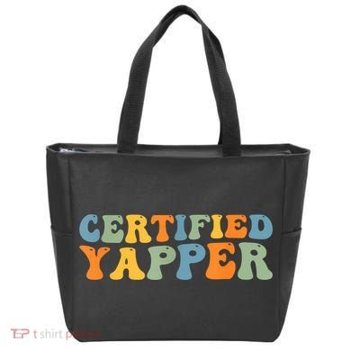 Groovy Professional Yapper Funny Joke For Certified Yapper Tote Bag