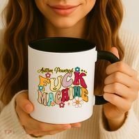 Groovy Quotes Autism Powered Fuck Machine Funny Coffee Mug thumb 3