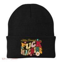 Groovy Quotes Autism Powered Fuck Machine Funny Beanie thumb 0