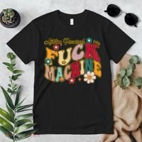 Groovy Quotes Autism Powered Fuck Machine Funny Premium T-Shirt thumb 2
