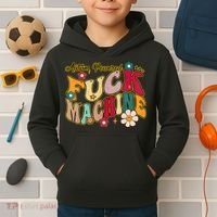 Groovy Quotes Autism Powered Fuck Machine Funny Kids Hoodie thumb 2