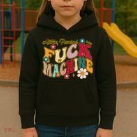 Groovy Quotes Autism Powered Fuck Machine Funny Kids Hoodie thumb 3