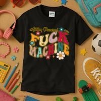 Groovy Quotes Autism Powered Fuck Machine Funny Kids T-Shirt thumb 3