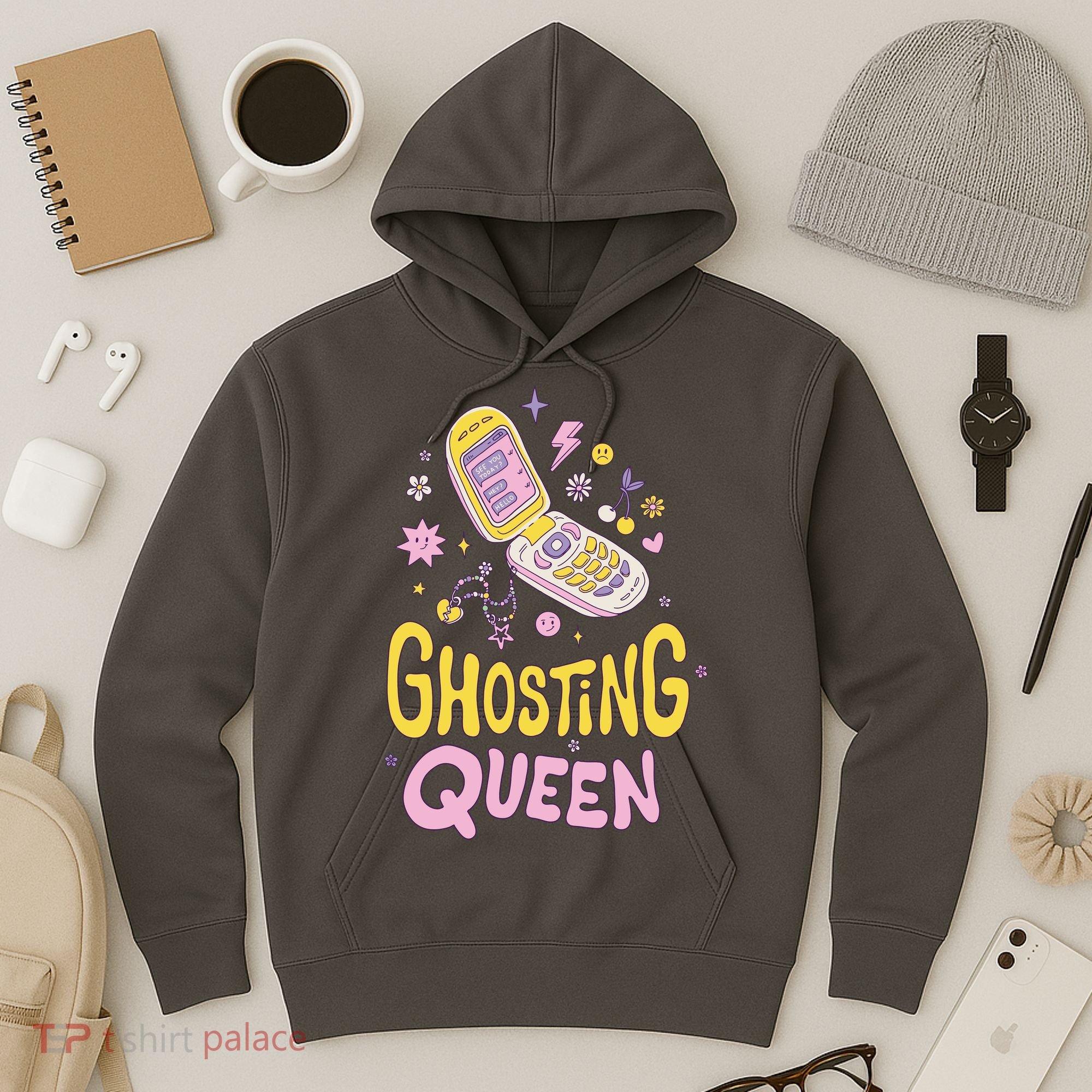 Ghosting Queen Cellphone Hoodie