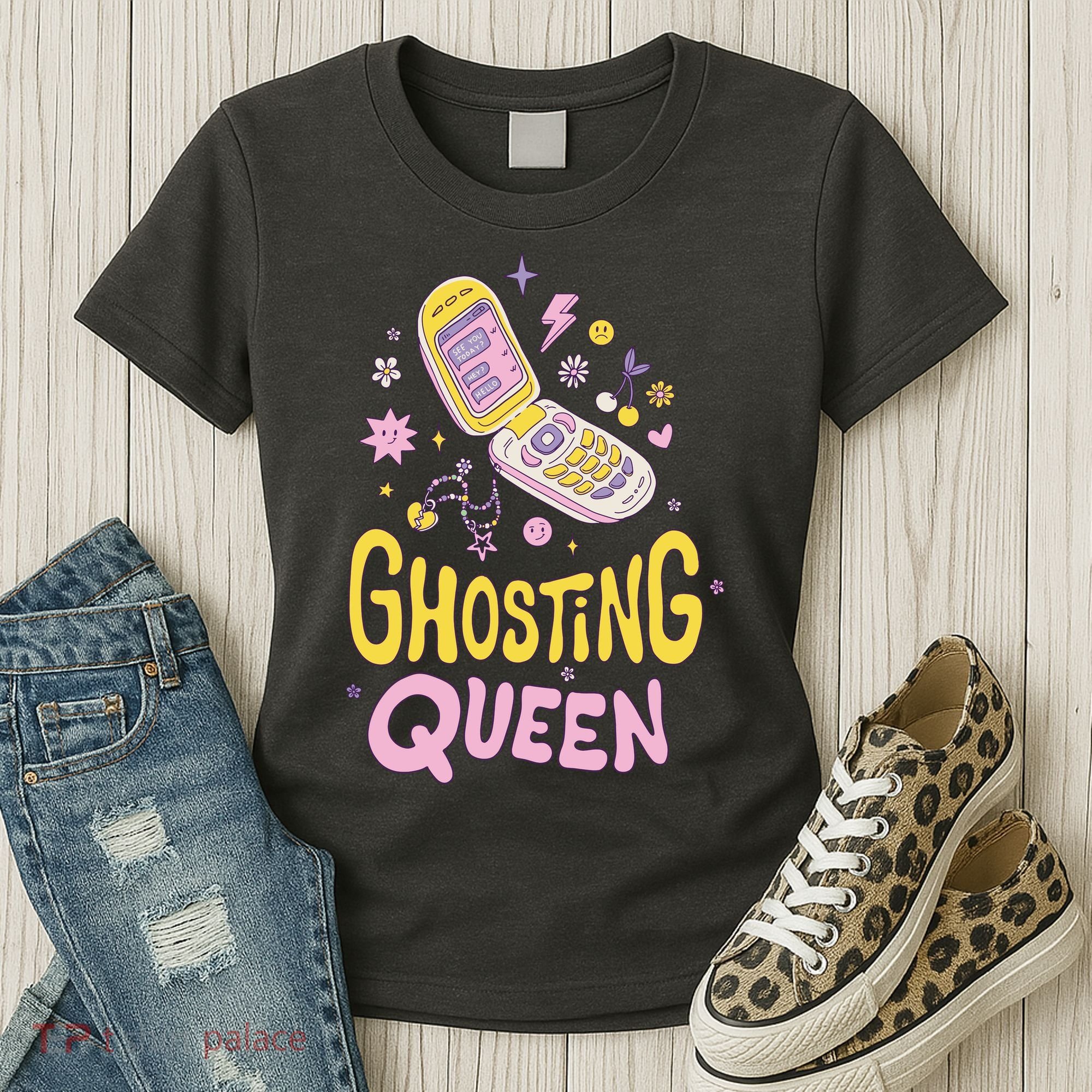Ghosting Queen Cellphone Women's T-Shirt