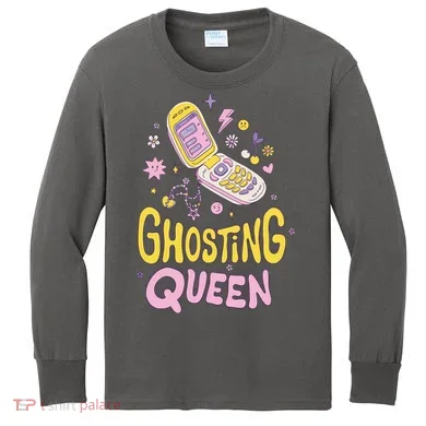 Ghosting Queen Cellphone Kids Long Sleeve Shirt