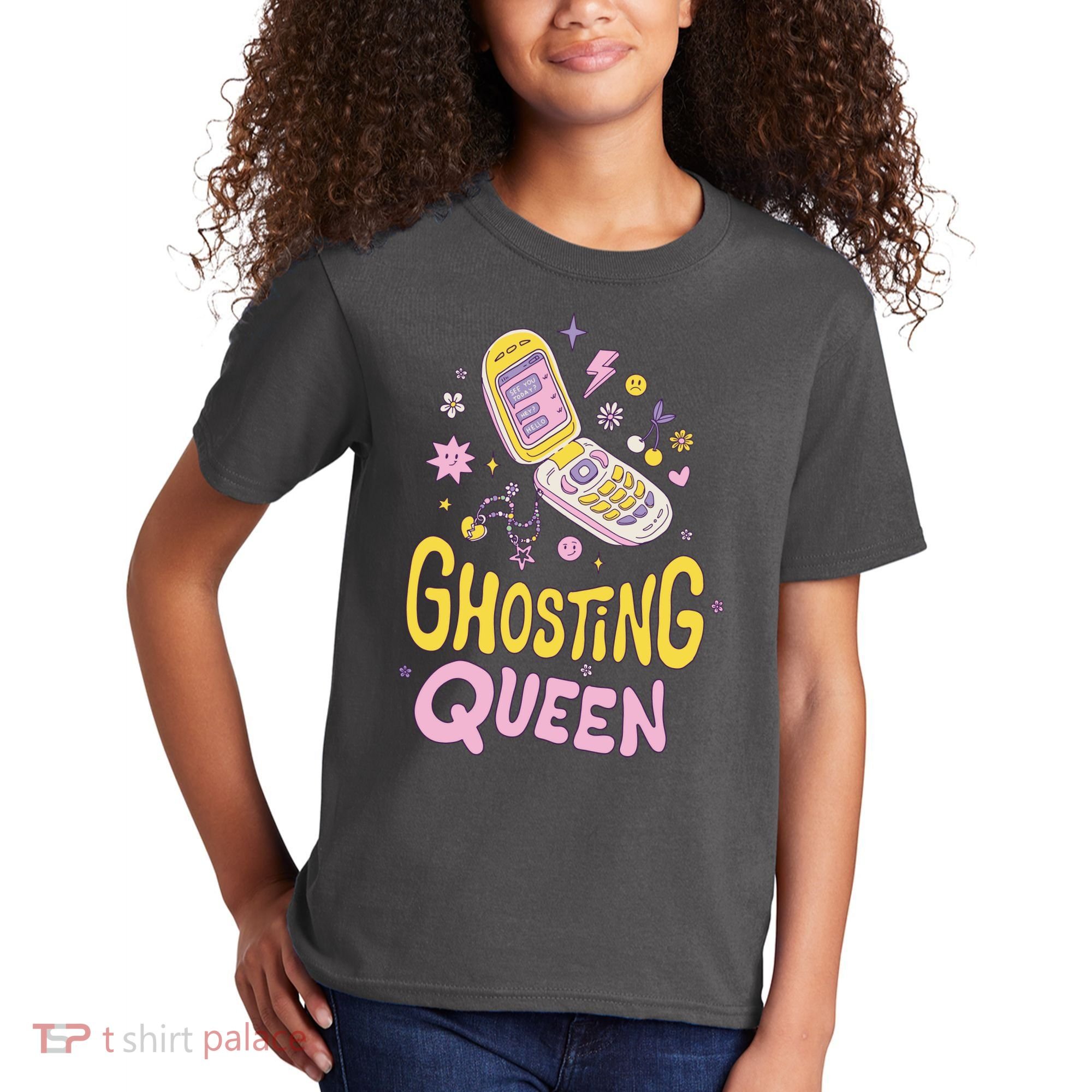 Ghosting Queen Cellphone Kids T-Shirt