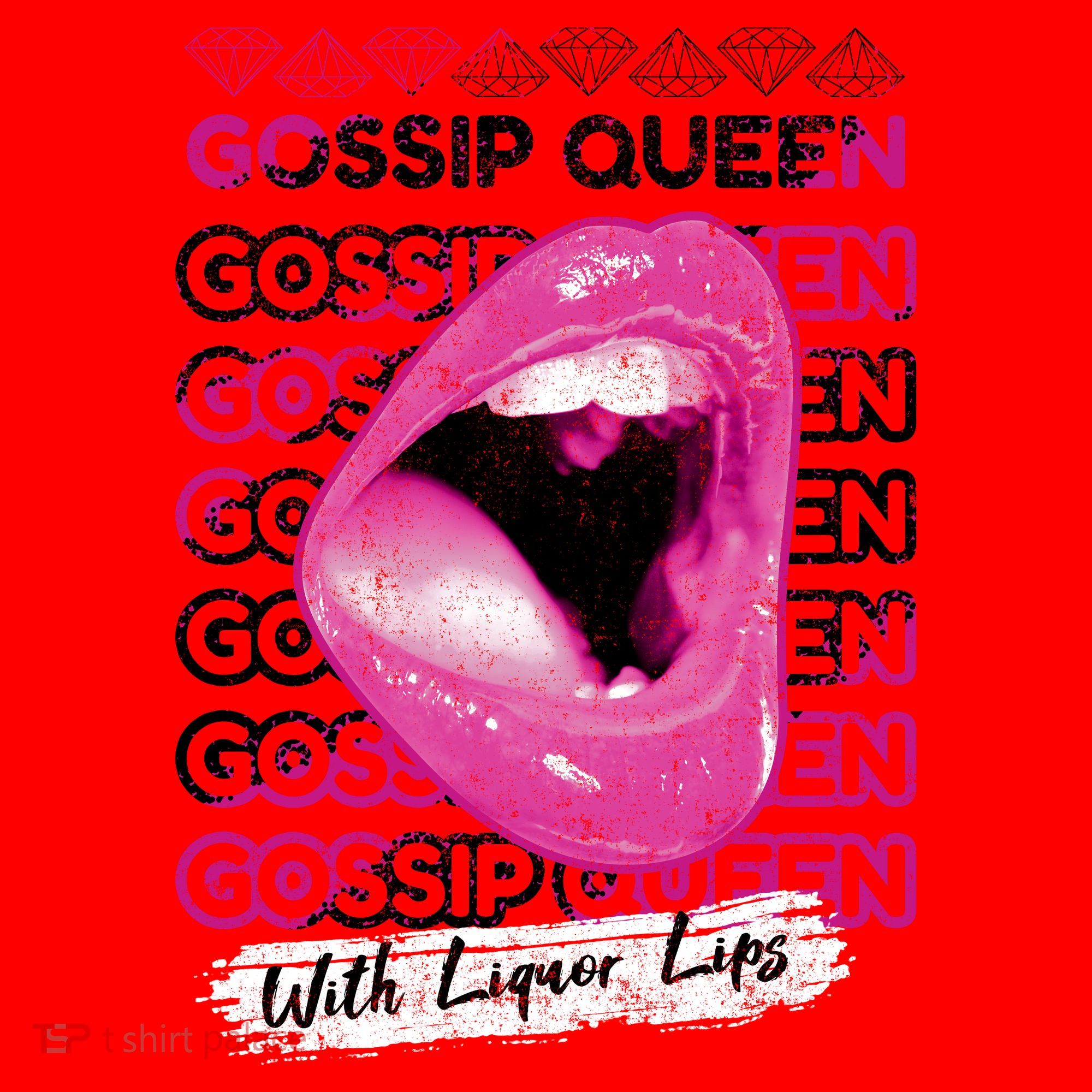 Gossip Queen With Liquor Lips Santa Hat