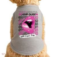 Gossip Queen With Liquor Lips Doggie Tank thumb 0