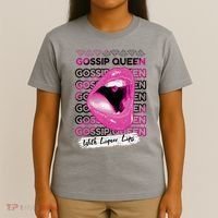 Gossip Queen With Liquor Lips T-Shirt thumb 4