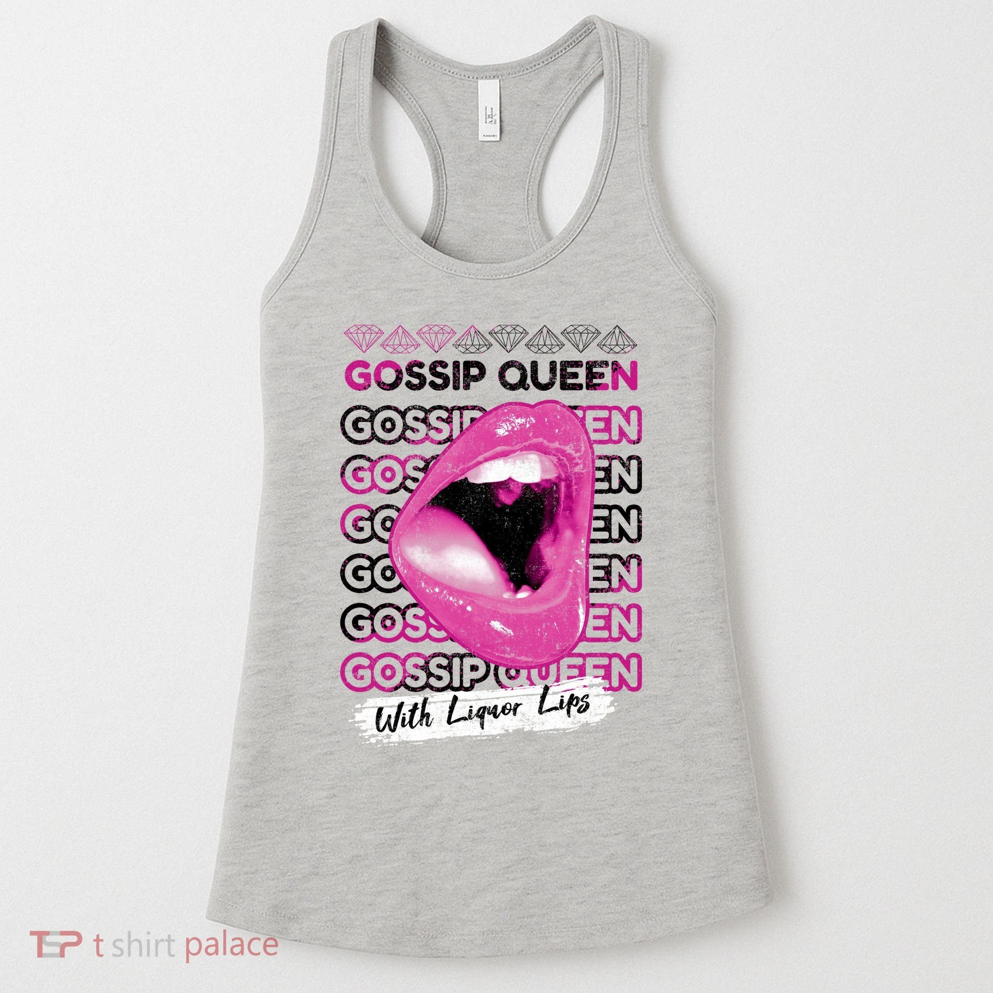 Gossip Queen With Liquor Lips Women's Tank Top