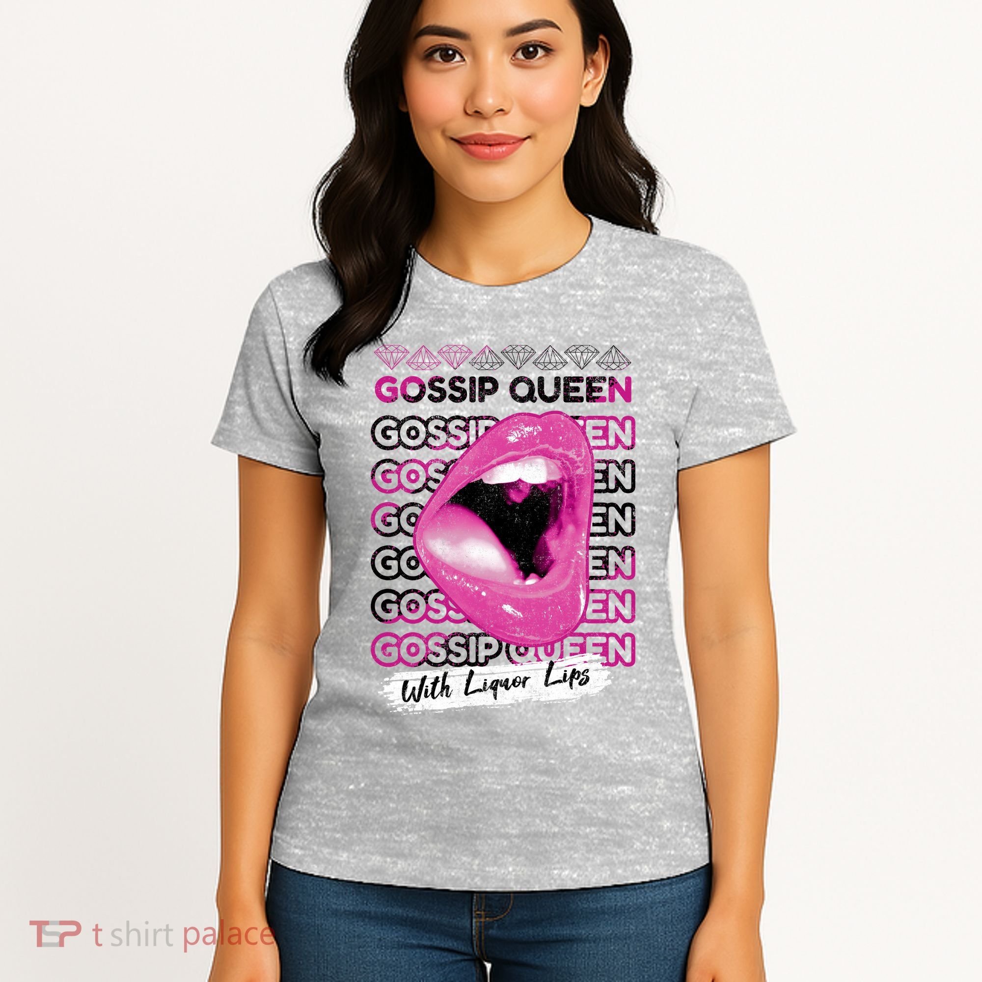 Gossip Queen With Liquor Lips Women's T-Shirt