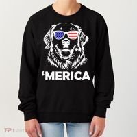 Golden Retriever 4th Of July Merica Women's Sweatshirt thumb 0