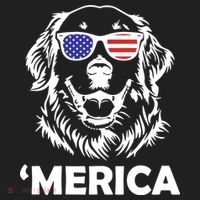 Golden Retriever 4th Of July Merica Women's Sweatshirt thumb 2