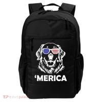 Golden Retriever 4th Of July Merica Backpack thumb 0