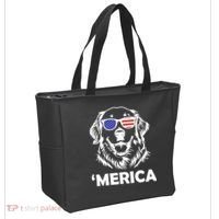 Golden Retriever 4th Of July Merica Tote Bag thumb 2