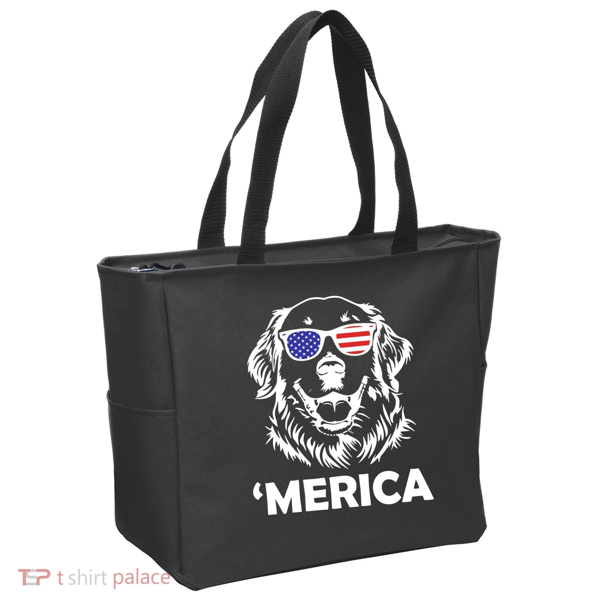 Golden Retriever 4th Of July Merica Tote Bag