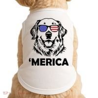 Golden Retriever 4th Of July Merica Doggie Tank thumb 0