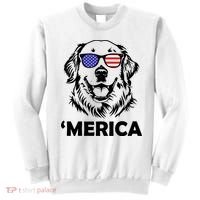 Golden Retriever 4th Of July Merica Sweatshirt thumb 0