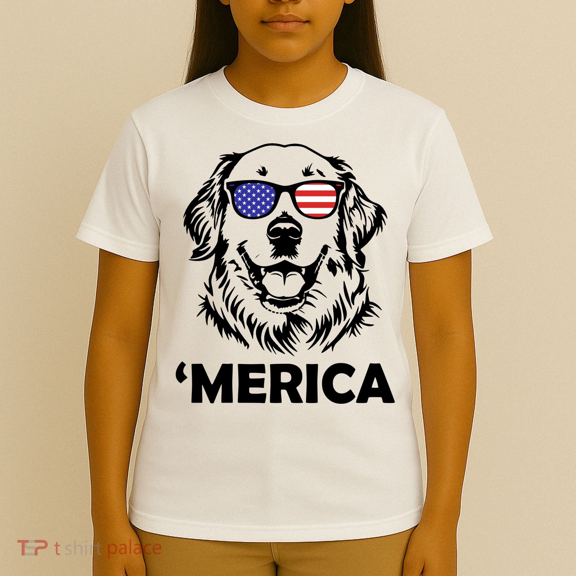 Golden Retriever 4th Of July Merica T-Shirt