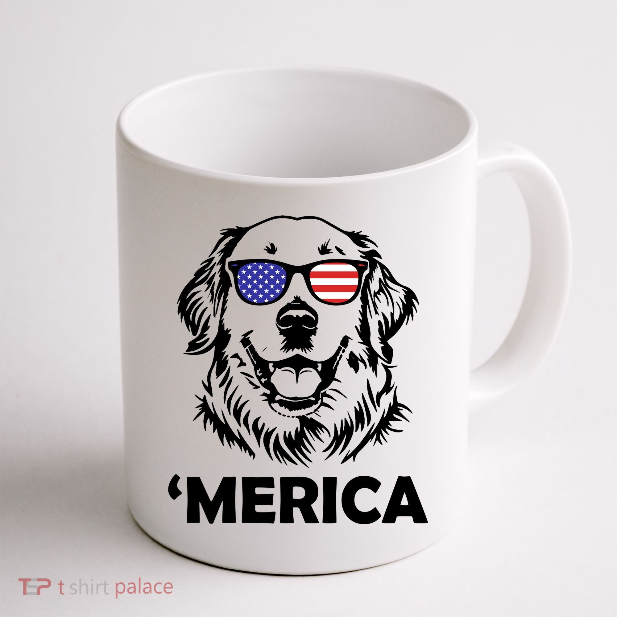 Golden Retriever 4th Of July Merica Coffee Mug