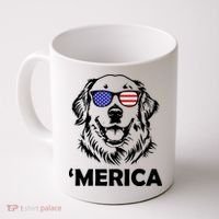 Golden Retriever 4th Of July Merica Coffee Mug thumb 0