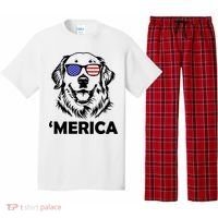 Golden Retriever 4th Of July Merica Pajama Set thumb 0