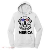 Golden Retriever 4th Of July Merica Women's Hoodie thumb 0