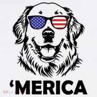Golden Retriever 4th Of July Merica Women's Hoodie thumb 2