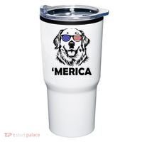 Golden Retriever 4th Of July Merica Tumbler thumb 0