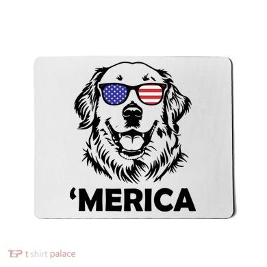 Golden Retriever 4th Of July Merica Mousepad