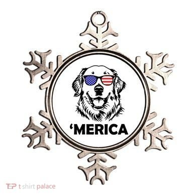 Golden Retriever 4th Of July Merica Ornament
