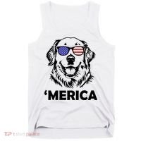 Golden Retriever 4th Of July Merica Tank Top thumb 0