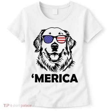 Golden Retriever 4th Of July Merica Women's T-Shirt