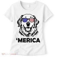 Golden Retriever 4th Of July Merica Women's T-Shirt thumb 0