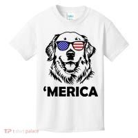 Golden Retriever 4th Of July Merica Kids T-Shirt thumb 0