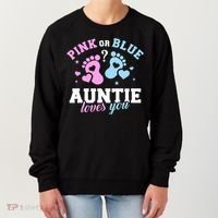 Gender Reveal Auntie Aunt TShirt Women's Sweatshirt thumb 0