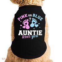 Gender Reveal Auntie Aunt TShirt Doggie Tank thumb 0