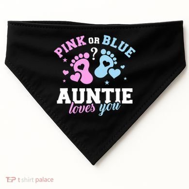 Gender Reveal Auntie Aunt TShirt USA-Made Doggie Bandana