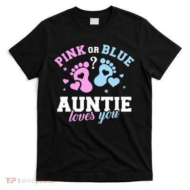Gender Reveal Auntie Aunt TShirt T-Shirt
